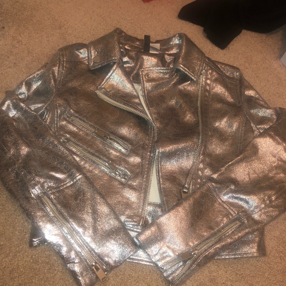 Silver leather jacket